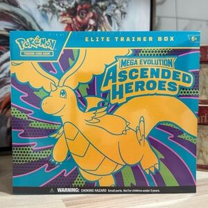 Pokémon Elite Trainer Box - Mega Evolution Ascended Heroes (Yellow & Teal Art)